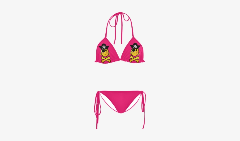 Smiley Emoji Girl Custom Bikini Swimsuit - Thin Blue Line Bikini, transparent png