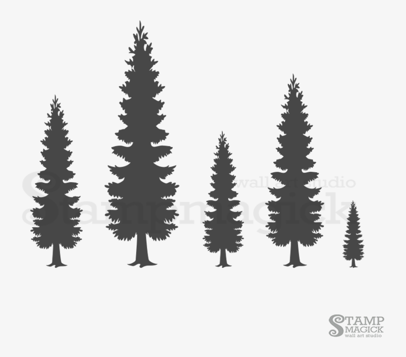 Pine Tree Decal, transparent png