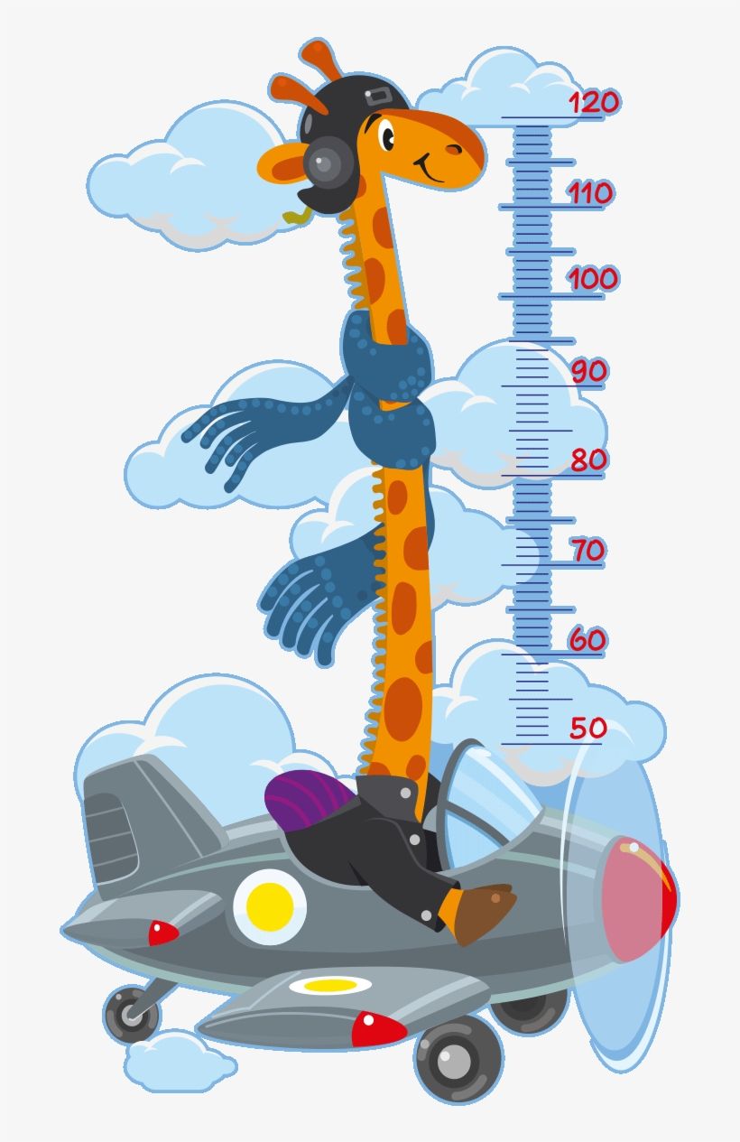 Sticker Toise Girafe Pilote D Avion Ambiance Sticker - Northern Giraffe, transparent png