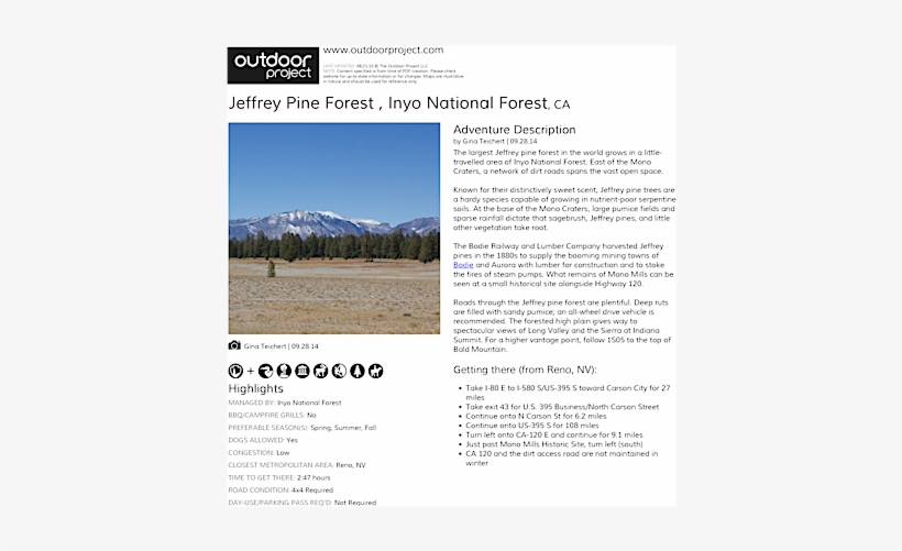 Jeffrey Pine Forest Field Guide - Washoe Lake State Park Campground Carson City Nevada, transparent png
