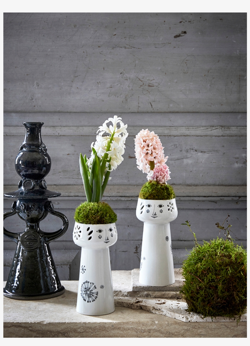 Flowerhead Hyacinth Vase White H15 Flowerhead - Hyacintvase, transparent png