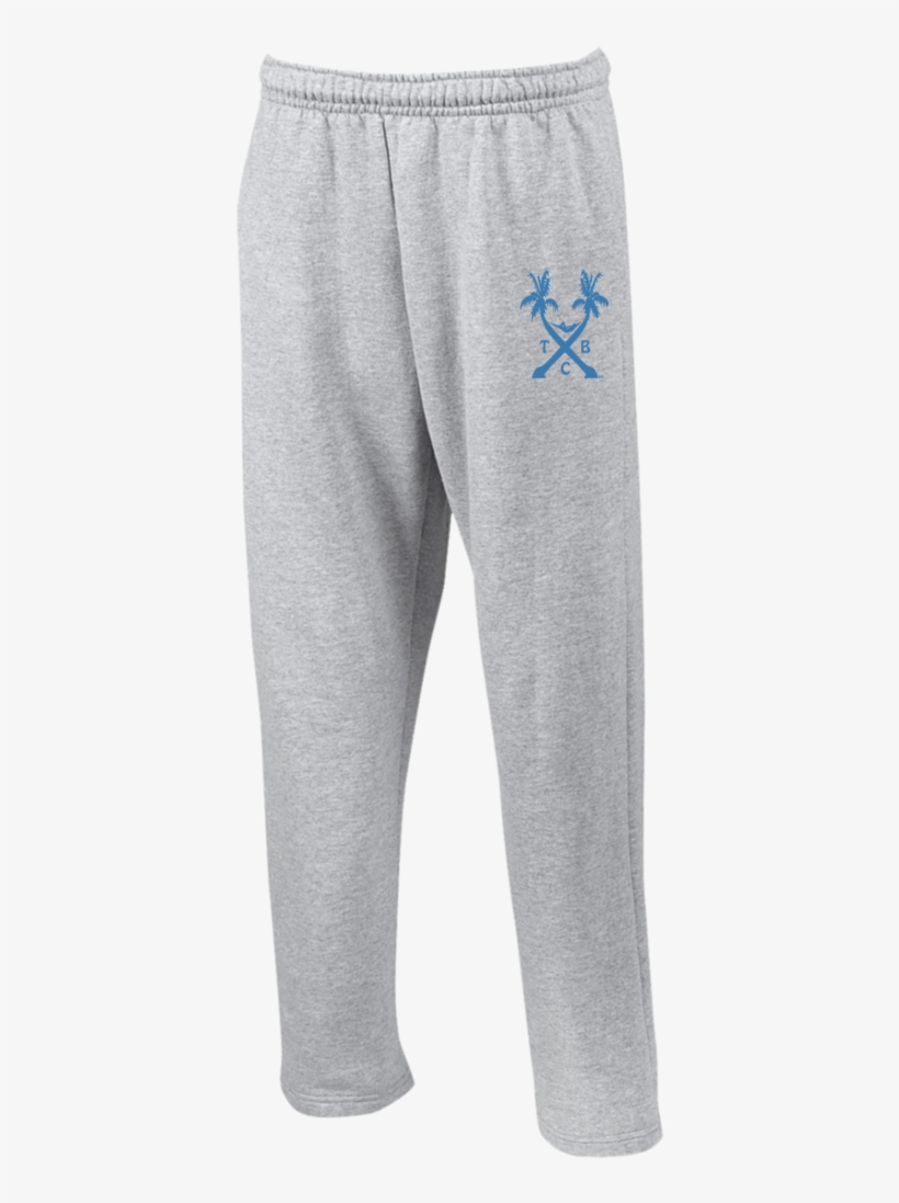 Tbc Palm Tree Logo Em Blue- Travel Bum Co - Gildan Men's Open Bottom Pocket Sweatpants, transparent png