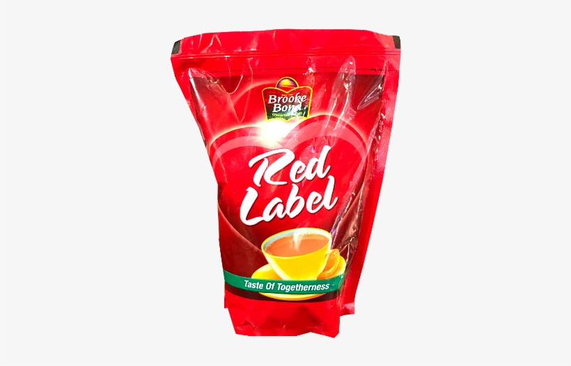 Red Label Natural Care Pouch - Brooke Bond Red Label Tea Leaf Carton, 500g, transparent png