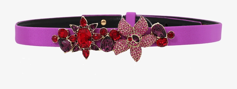 Oscar De La Renta Jeweled Belt In Hyacinth - Belt, transparent png
