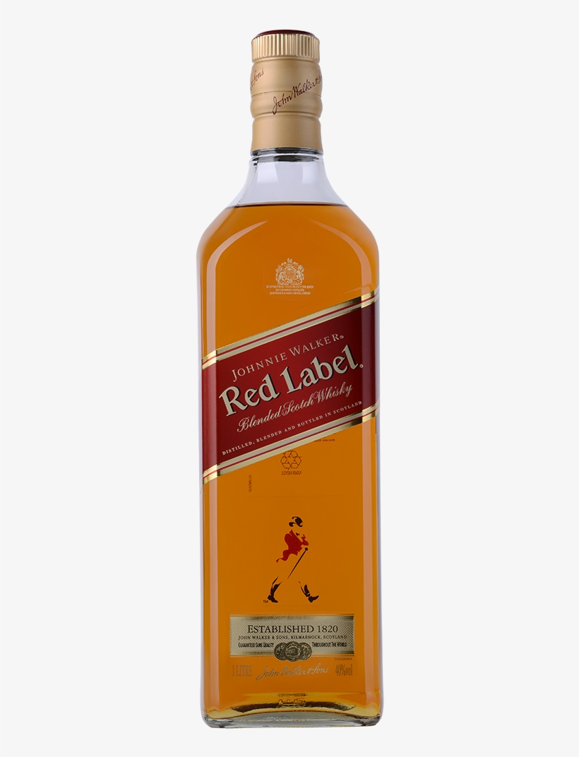 Johnnie Walker Red Label Blended Scotch 1l - Johnny Walker, transparent png