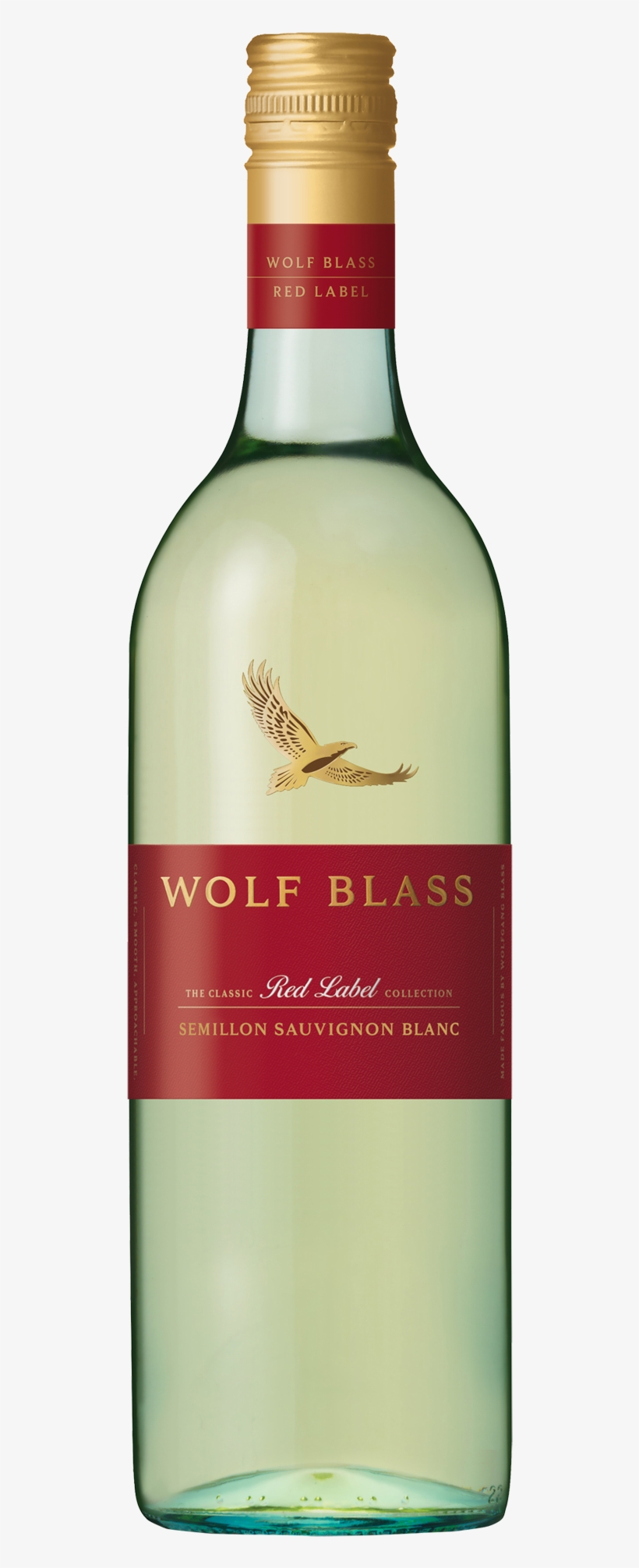 Wolf Blass Red Label Semillon Sauvignon Blanc Bottle - Wolf Blass Red Label Sauvignon Blanc, transparent png