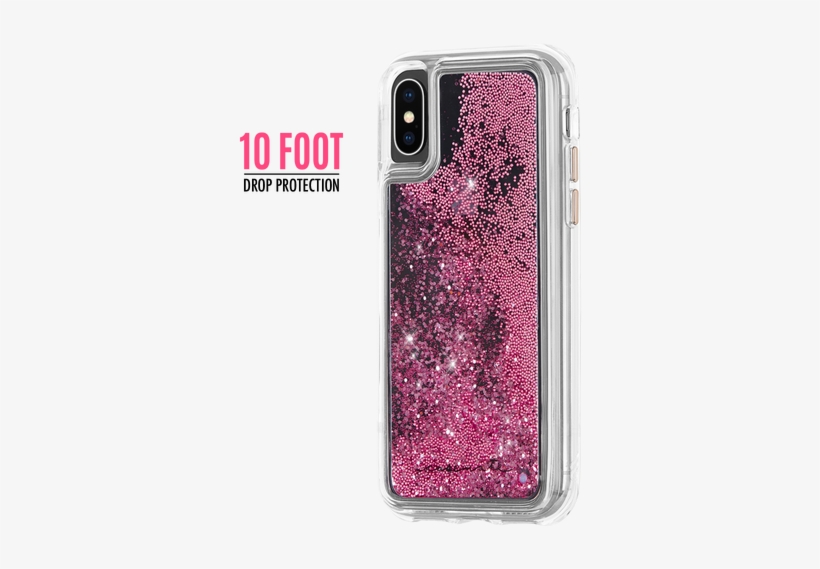 Case-mate, Case For Iphone Xs / X, Rose Gold Waterfall - Iphone Xs Max Glitter Case, transparent png