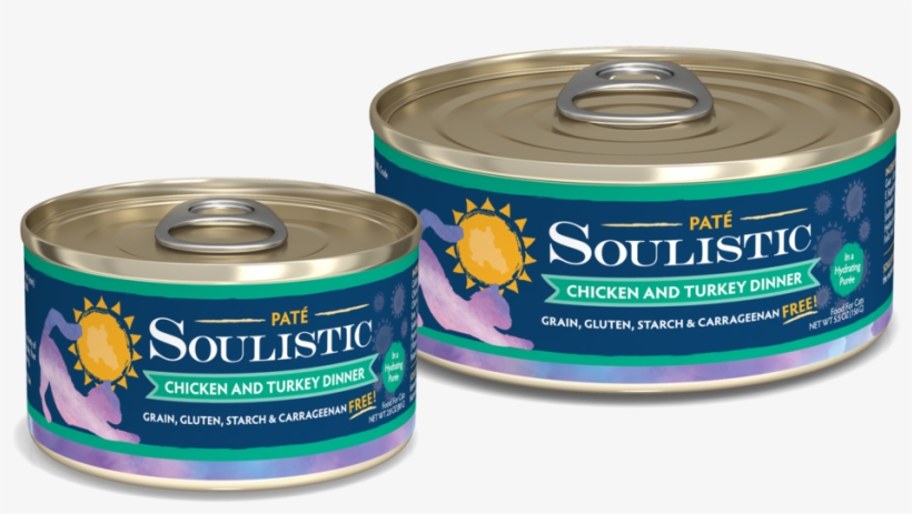 Soulistic Pates Chicken Turkey Lg Sm Cans V1r1 - Chicken As Food, transparent png