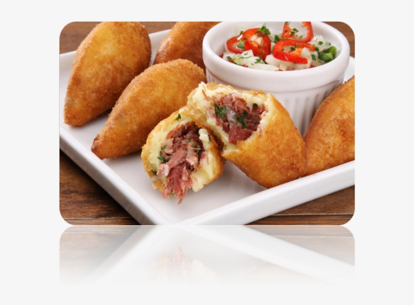 50 Coxinha De Carne Seca Ja Fritas - Carne Seca Bolinho De Mandioca, transparent png