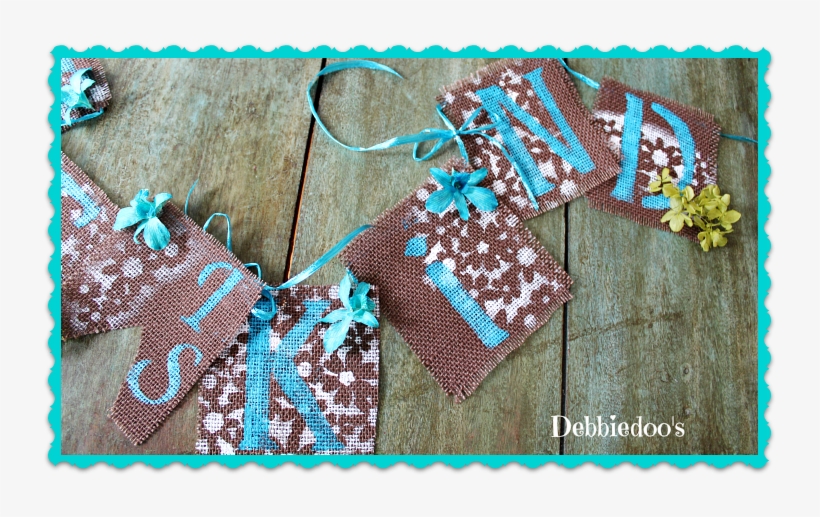 Diy Burlap Wedding Banner Debbiedoos - Needlework, transparent png
