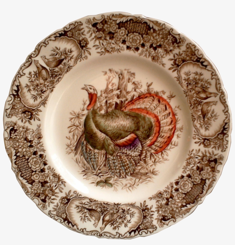 Vintage Johnson Brothers Wild Turkey Dinner Plate ~ - Living Room Theaters, transparent png