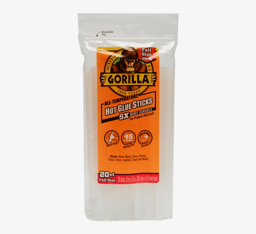 Gorilla Hot Glue Sticks - Gorilla Glue, transparent png