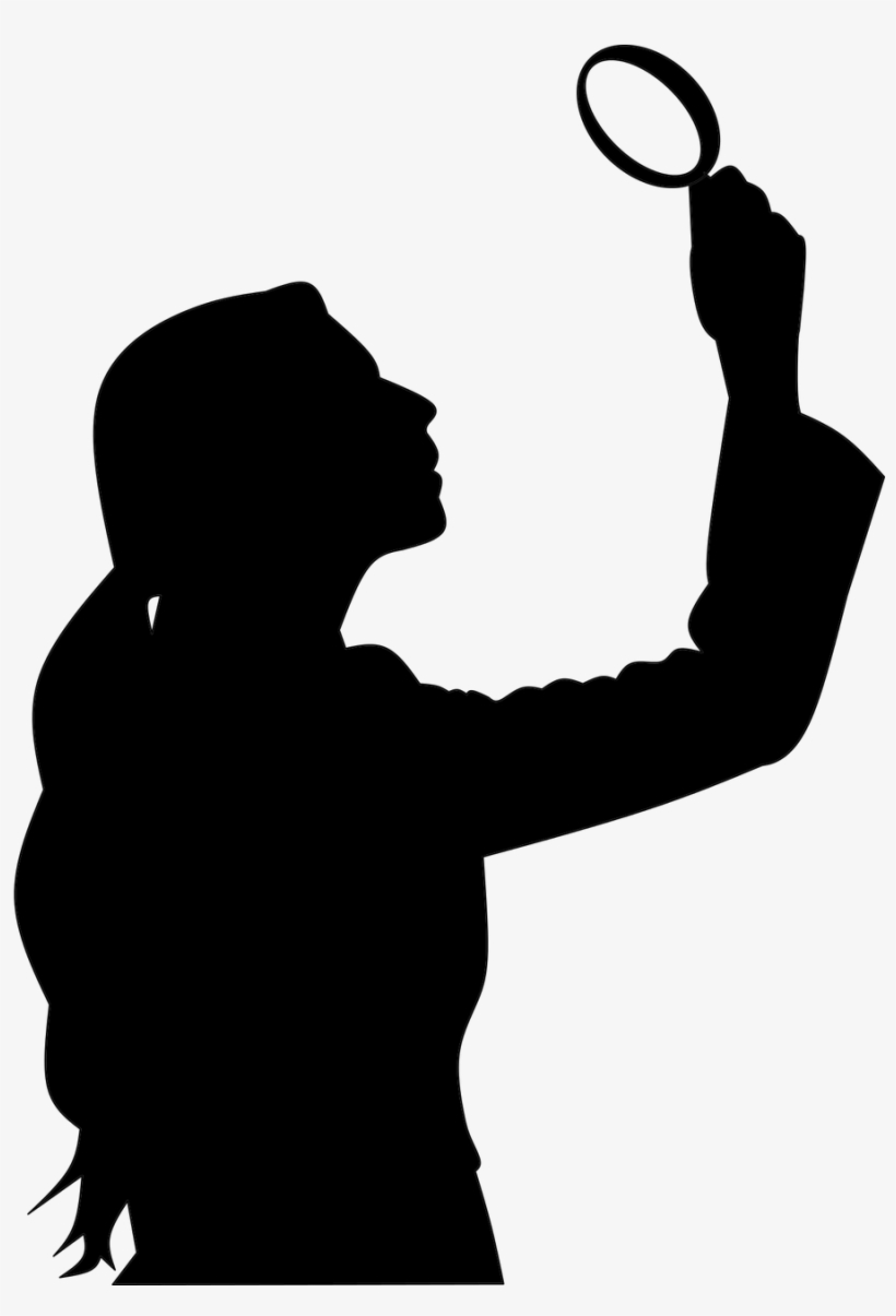 “btw, Just Love Your New Moniker, The « Elle Woods - Woman Silhouette Magnifying Glass, transparent png