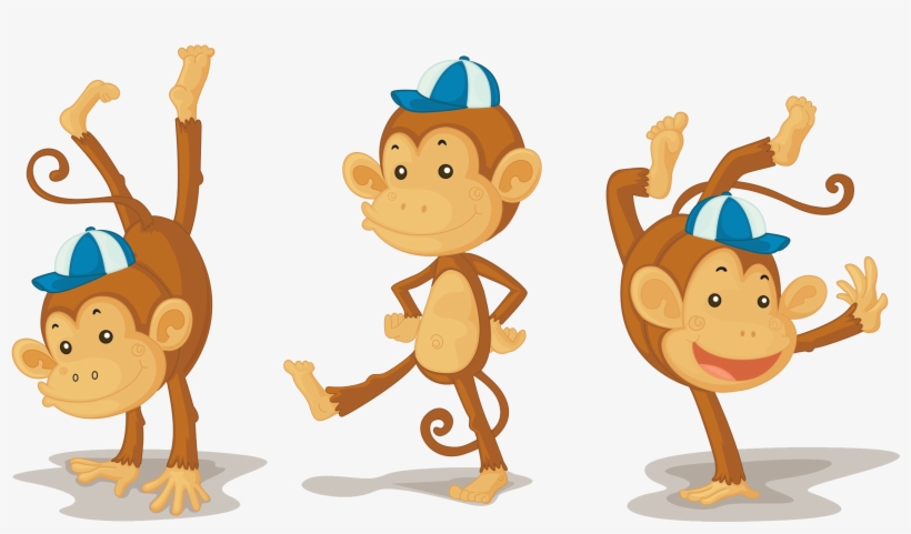 Black And White Ape Clipart Monkey Tail - Monkey And The Cap Seller, transparent png