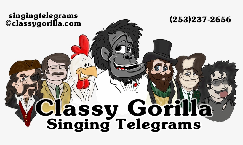 Classy Gorilla Singing Telegrams, transparent png