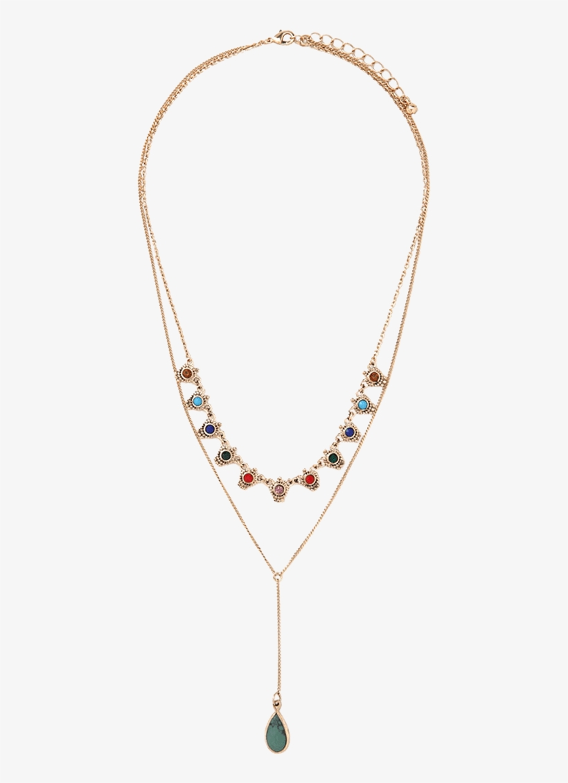 Collar De La Gota De Agua En Capas Elegante - Necklace, transparent png