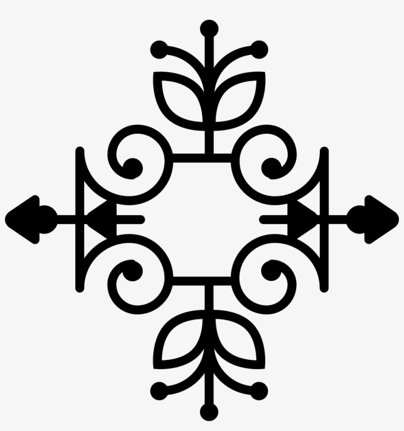 Floral Design With Vines And Leaves Outline Comments - Floral Design, transparent png