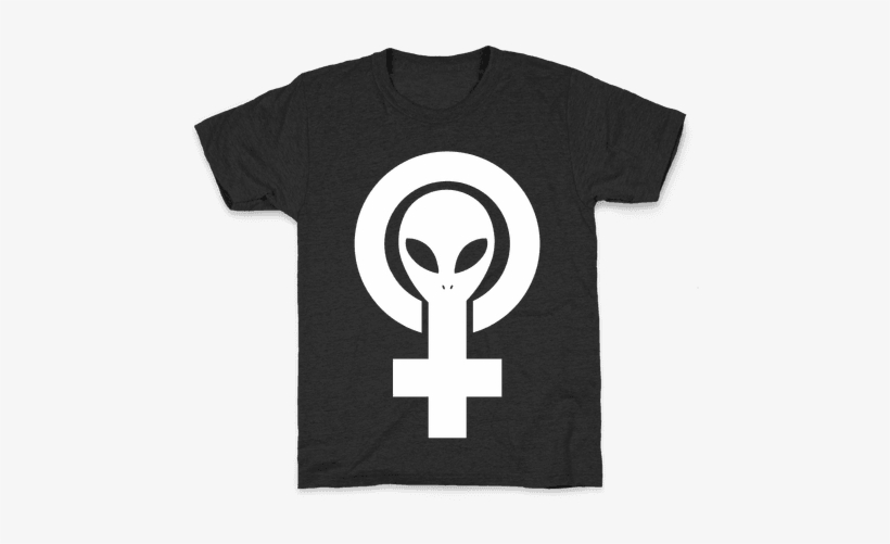 Alien Feminist Symbol Kids T-shirt - T-shirt, transparent png