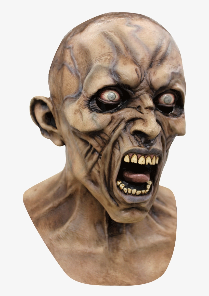 Scream Zombie Mask - Zombie World War Z Deluxe Mask, transparent png