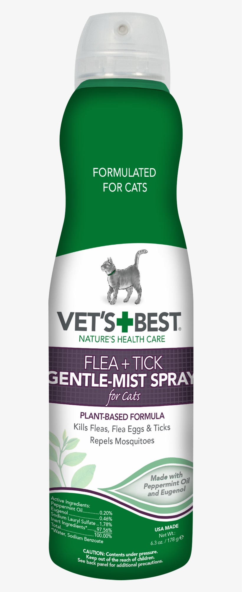 Vet's Best Flea And Tick Gentlemist Spray For Cats, Vet's Best