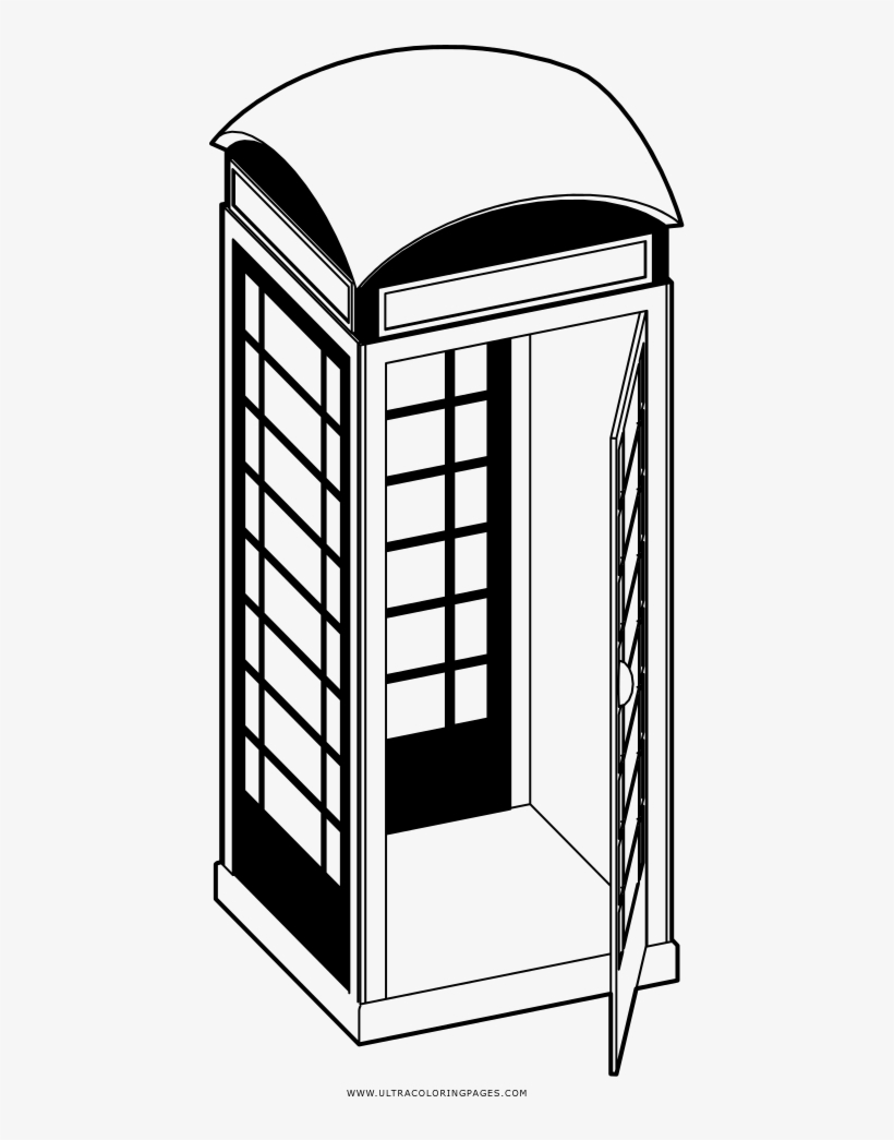 Phone Booth Coloring Page Drawing 1000x1000 PNG Download PNGkit