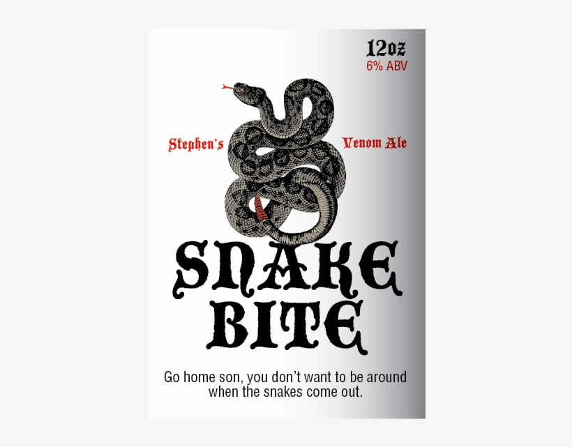 Snake Bite Basic - Beer With Snake On Label, transparent png
