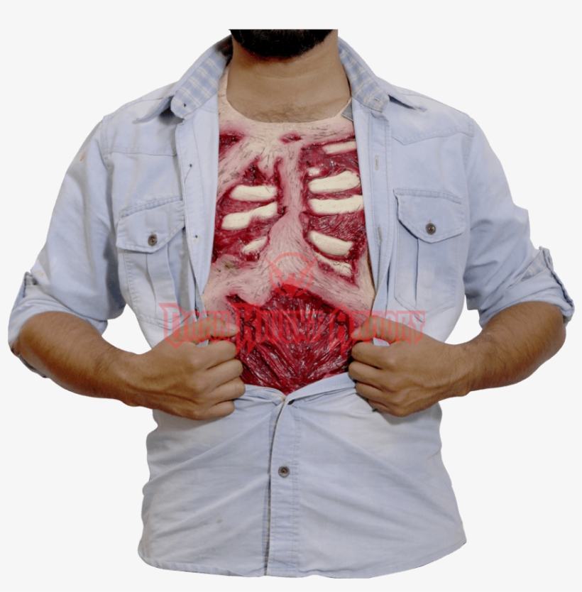 Zombie Flesh Chest Piece - Adults Zombie Latex Chest, transparent png