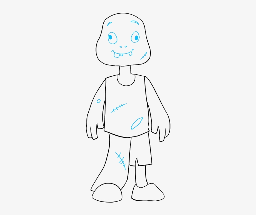 How To Draw Zombie - Drawing, transparent png