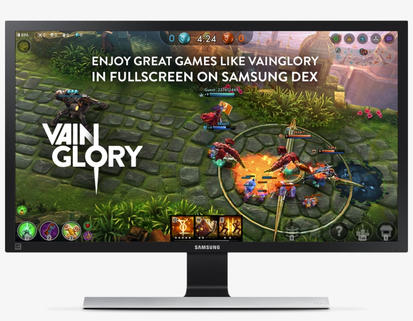 Be More Entertained An Image Of A Monitor Playing The - Games For Samsung Dex, transparent png