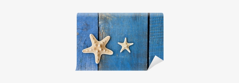 Estrellas De Mar Sobre Madera Azul Wall Mural • Pixers® - Star, transparent png