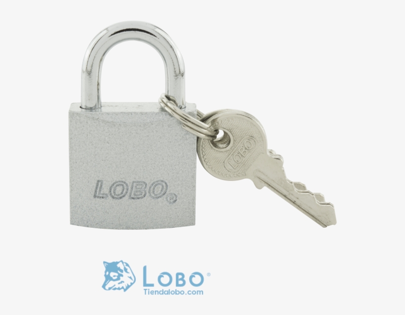 Candado Con Llave Plana Hierro Plata 32 Mm Lobo Caja - Portable Network Graphics, transparent png
