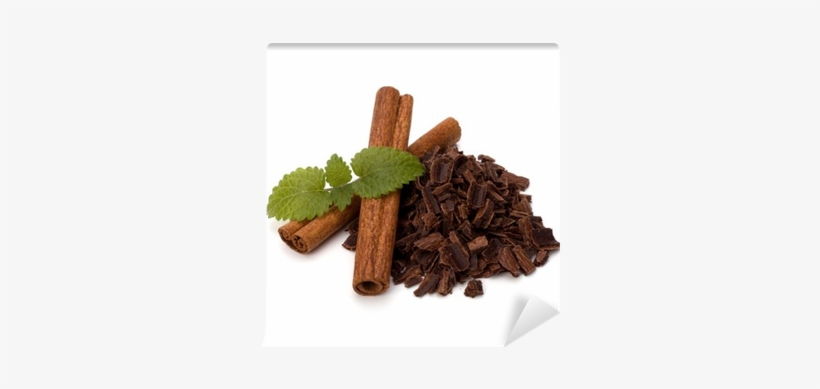 Crushed Chocolate Shavings Pile And Cinnamon Sticks - Chocolate, transparent png