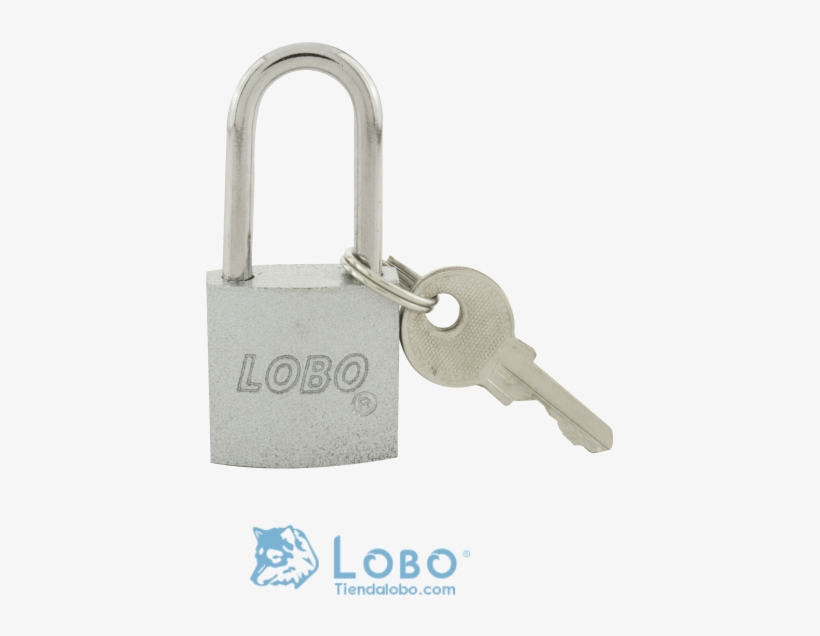 Candado Con Llave Plana Y Gancho Largo Hierro Plata - Security, transparent png