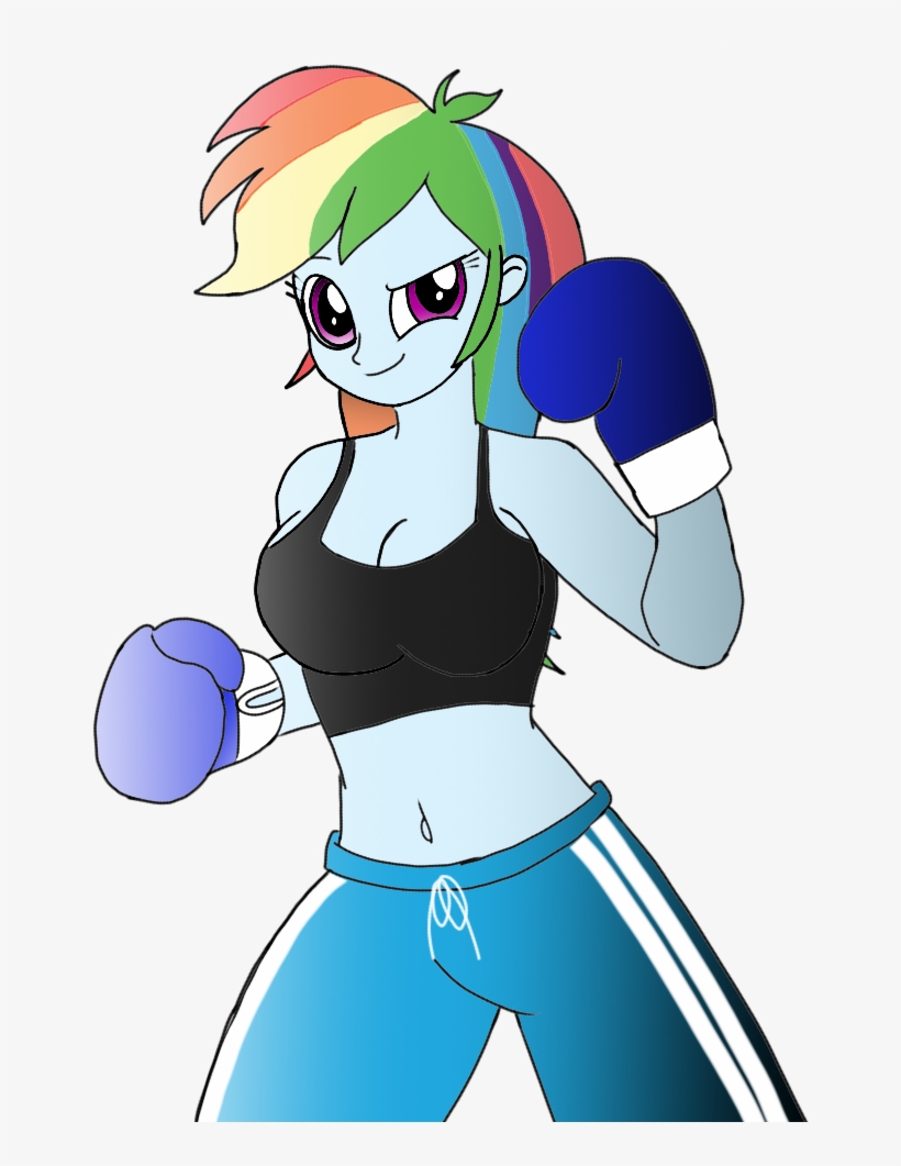 Toyminator900, Belly Button, Boxing, Boxing Gloves, - Mlp Rainbow Dash Boxing, transparent png
