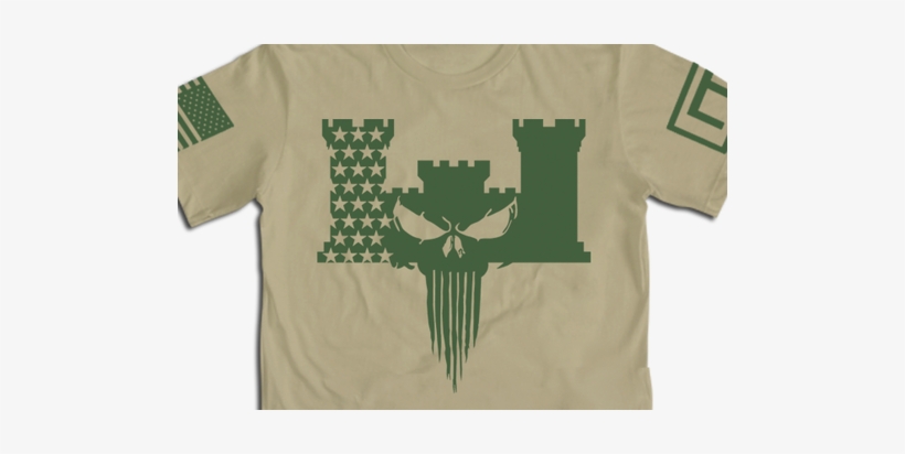 Eng Skull Green Print With Stars - Engineer, transparent png