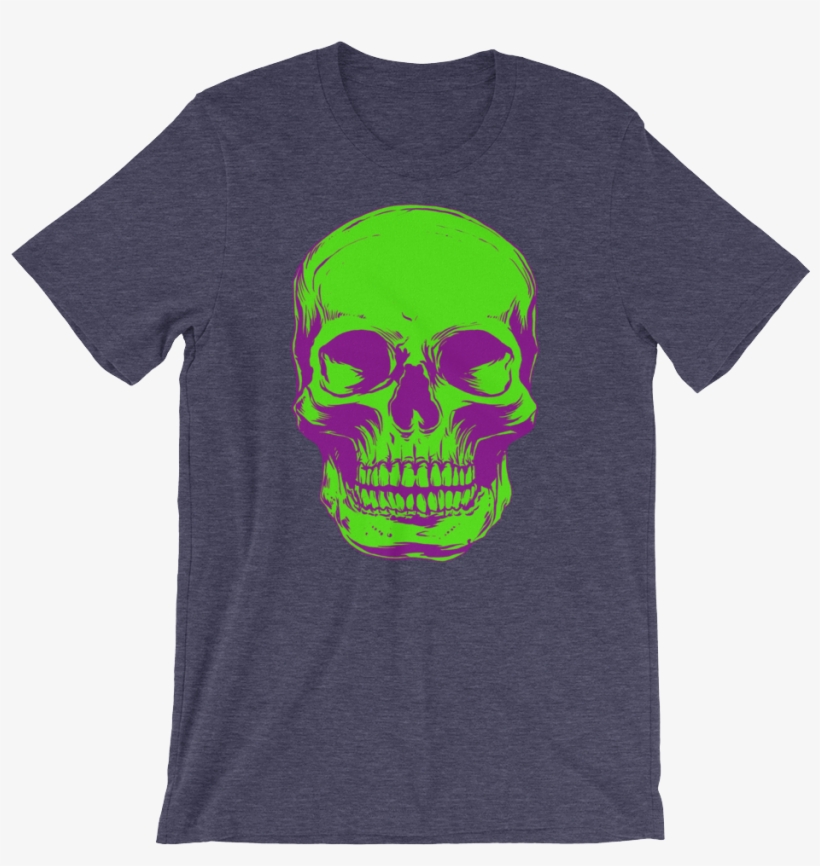 Green Skull Short Sleeve Unisex T Shirt - Halloween Party Supplies Fun Characters In Costume, transparent png