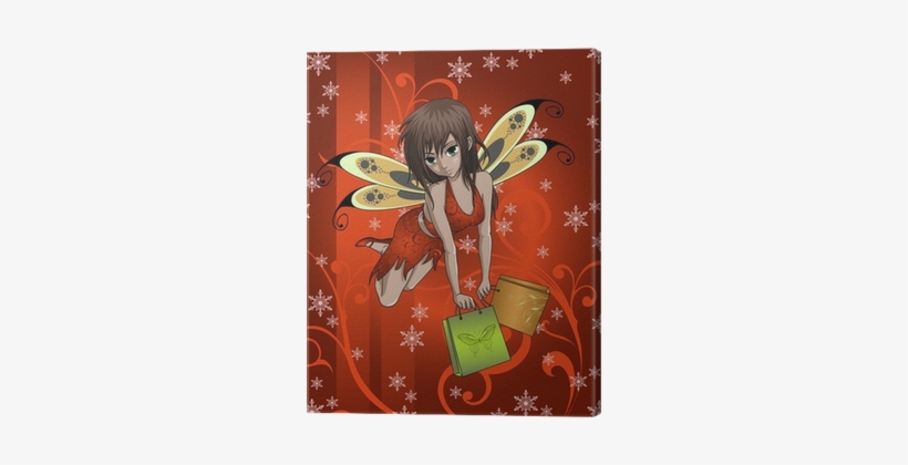 Small Shopping Fairy With Bags - Anime, transparent png