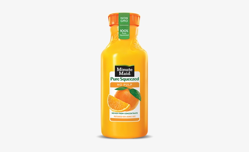 Pure Squeezed No Pulp Orange Juice - Minute Maid Orange Juice No Pulp, transparent png