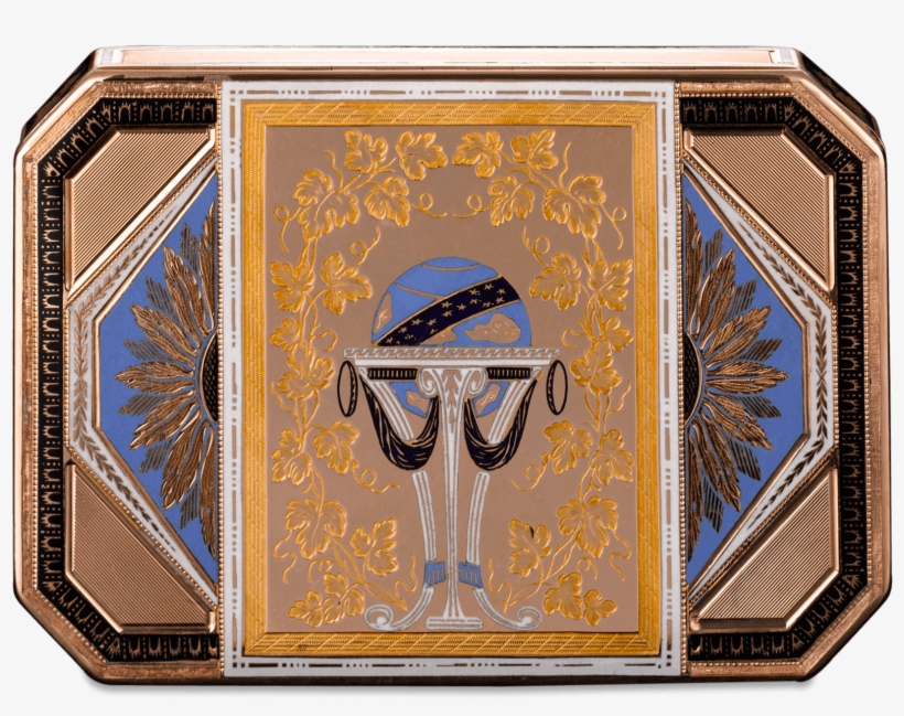Octagonal Empire Period Enamel Gold Box - Picture Frame, transparent png