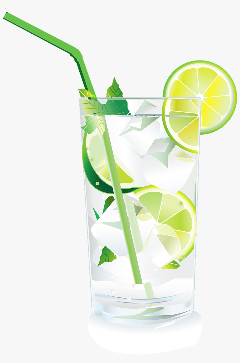 Cup With Green Drink And A Straw - Desenho De Copo De Caipirinha, transparent png