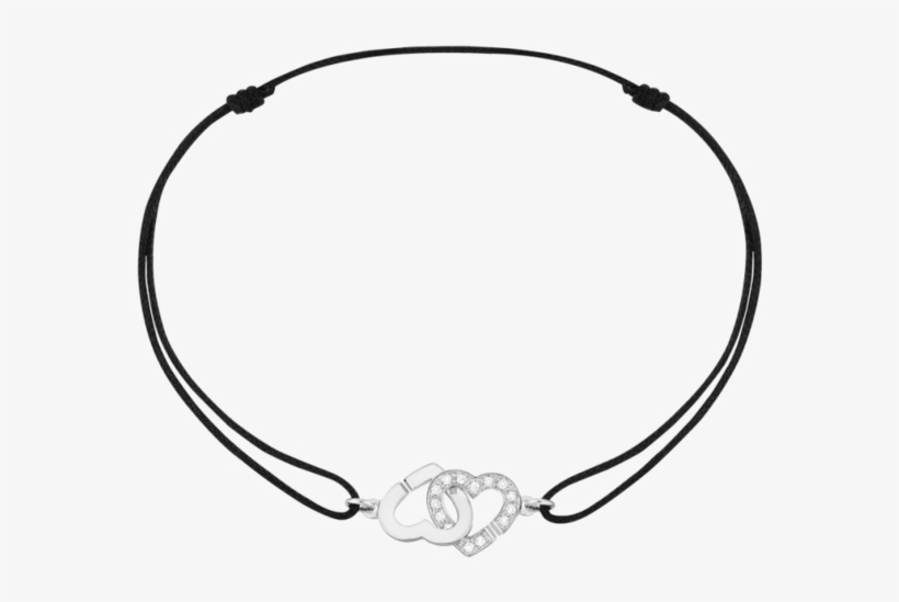 Dinh Van R9 Coeurs Cord Bracelet W/ Diamonds - Klavertje Vier Armband, transparent png
