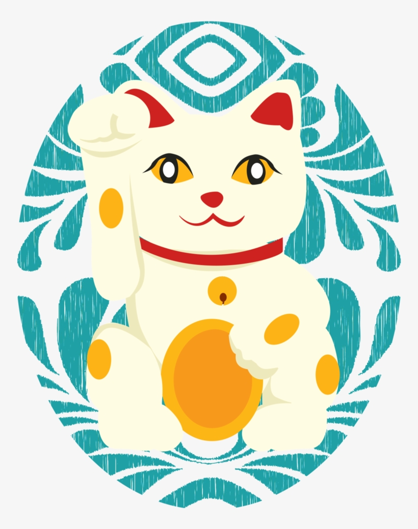 Lucky Cat Onesie - Turquoise Lucky Cat, transparent png