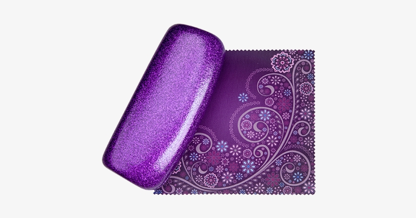 Mystic Purple Premium Fashion Women's Hard Eyeglasses - Purple Glitter Glasses Case, transparent png