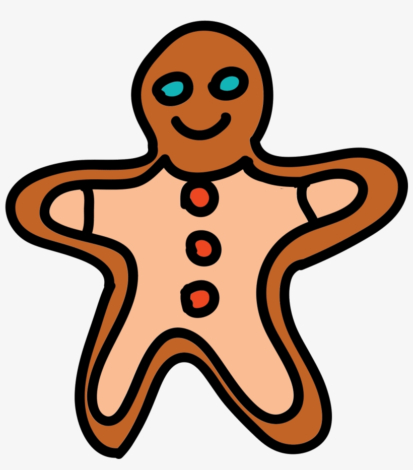 Gingerbread Man Icon Itsa Man With An Over Sized Head - Icon, transparent png