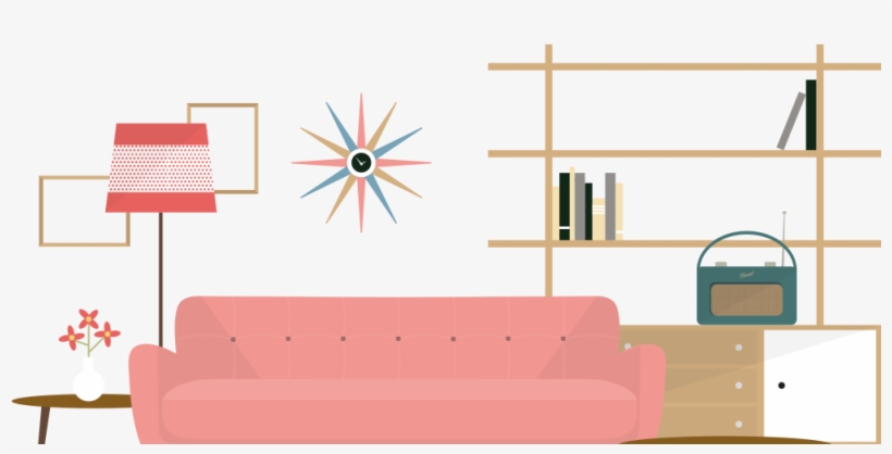 1950s Interior Design Illustration - Illustration Design Interior, transparent png