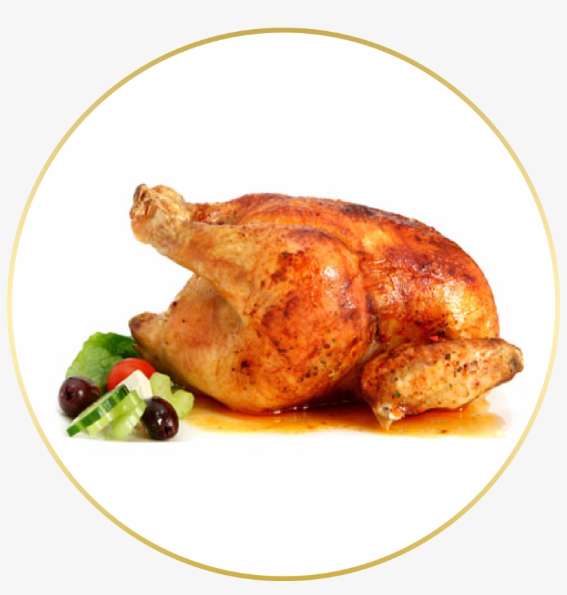 23- Medio Pollo Asado - Cooked Chicken On Table, transparent png