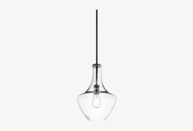 1 Light Everly Pendant In Olde Bronze With Clear Glass - Reflection, transparent png