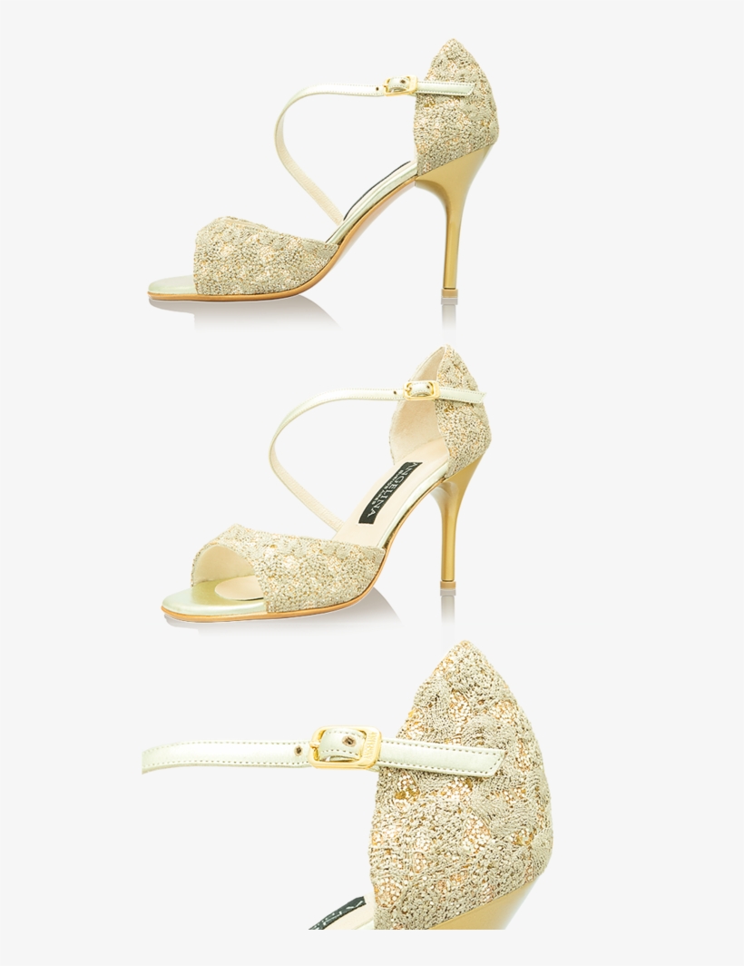 Tbd-430 Encaje Lame Oro - Basic Pump, transparent png
