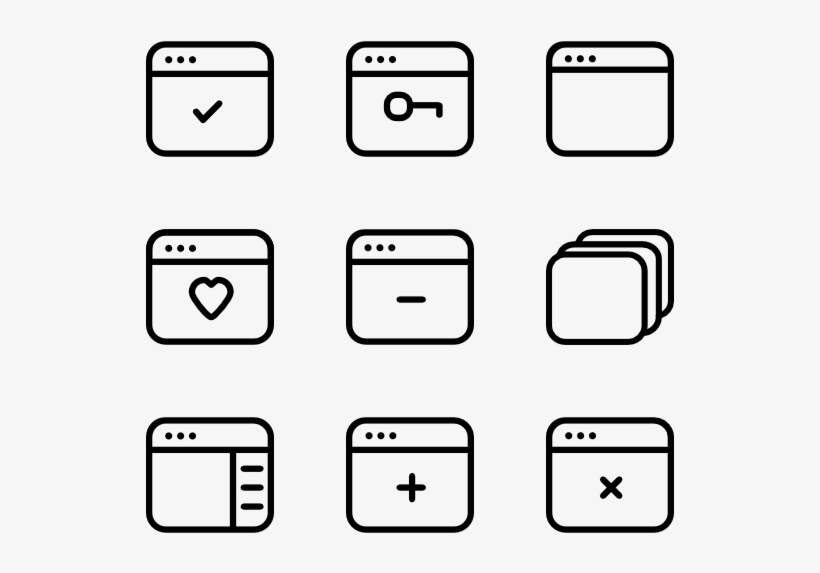 Windows Assets - Browser Window Icon, transparent png