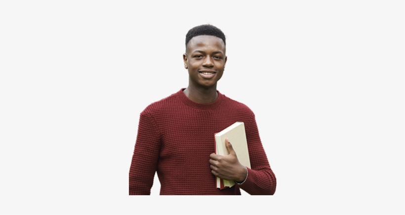 "a Picture Of An African American Student Holding Books" - Man, transparent png